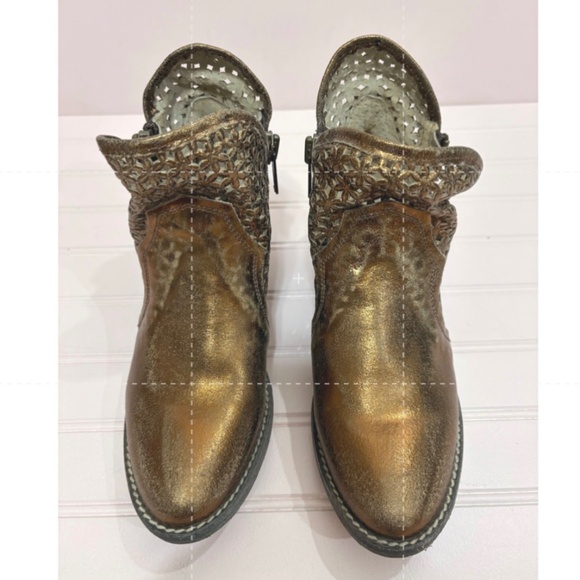 Corral Circle G Ankle Boots in Bronze Size 8 - Picture 3 of 5